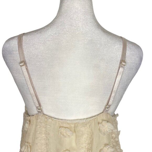 &MERCI Women Dress Size S Ivory Swiss Dot Pom Pom Maternity Sleeveless hg-30 - Picture 6 of 16